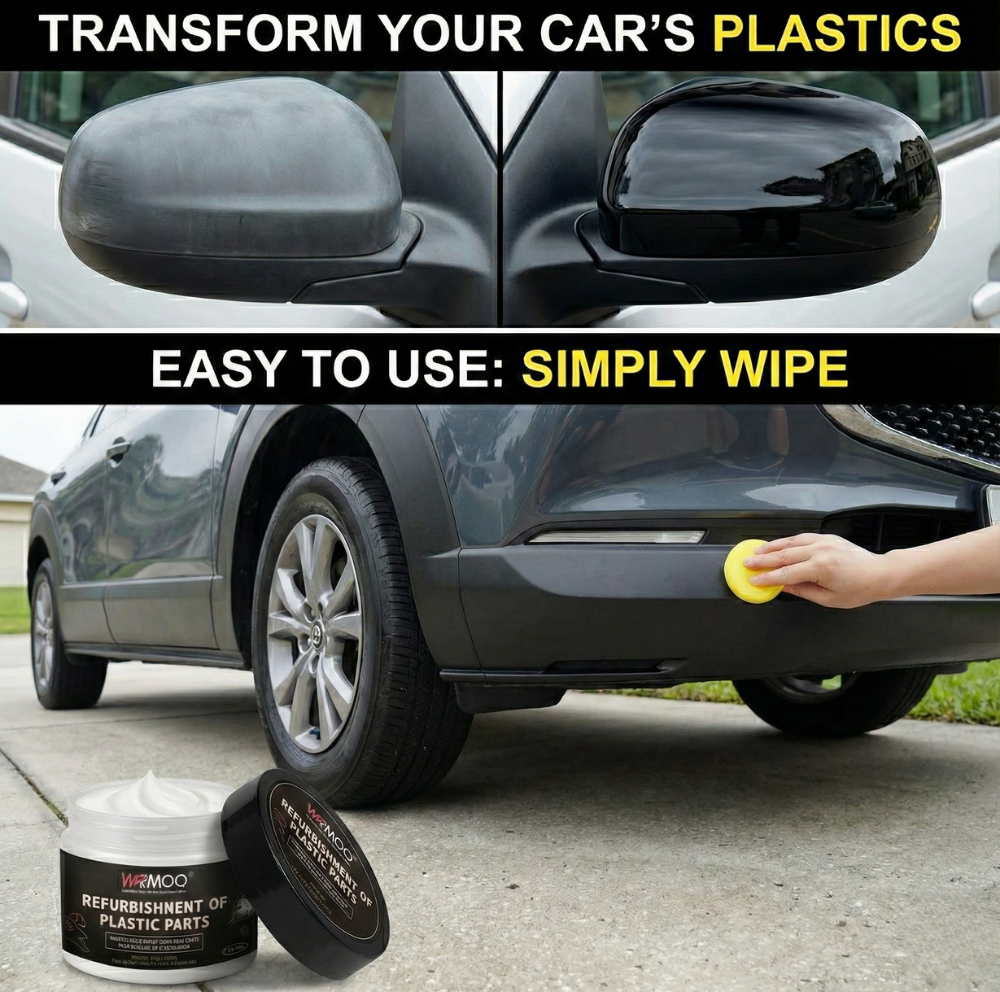 WRMOO Professional Car Restoration Kit: Plastic Restorer & Leather Repair